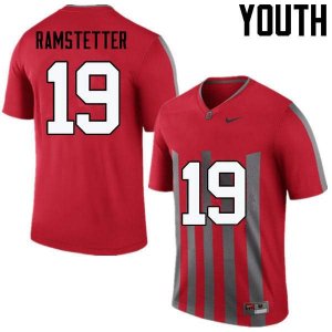 NCAA Ohio State Buckeyes Youth #19 Joe Ramstetter Throwback Nike Football College Jersey PJO8145UD